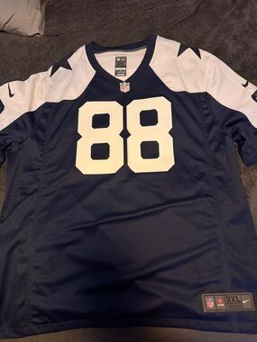 Nike Navy and White Football Jersey #88